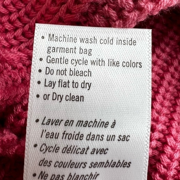 PAIGE Yenni Balloon Sleeve Sultry Rose Scalloped Crew Neck Sweater - Sz Med, NWT - Picture 13 of 14